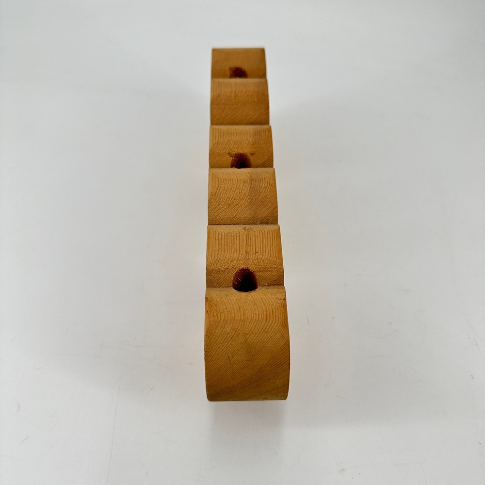 Handcrafted Triple Heart Wooden Taper Candle Holder Rustic Primitive Decor - Picture 3 of 9